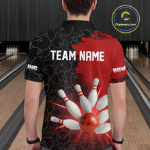 Load image into Gallery viewer, Custom Red&amp;Black Bowling Shirts for Men Women Team Bowling Polo and Quarter Zip MBL97