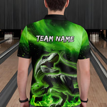 Load image into Gallery viewer, Personalized Green Dinosaur Bowling Shirt Bowling Polo Team League for Men Women QZT666
