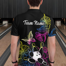 Load image into Gallery viewer, Colorful Butterflies Bowling Shirt for Men Bowling Team Jersey Shirts Polo &amp; Quarter-Zip HNT27