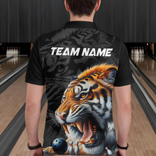 Load image into Gallery viewer, Custom Tiger Bowling Shirt Tiger Bowling Team League Unisex Quarter-Zip Bowling Outfit QZT638