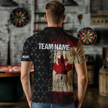 Load image into Gallery viewer, Grunge Vintage Canada Flag Custom Retro Dart Shirts For Men, Pride Team Patriotic Dart Jerseys TDM3691