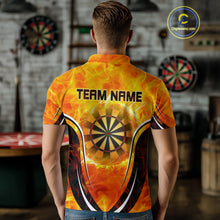 Load image into Gallery viewer, Men's Custom Darts Team Shirts With Explosive Flame Dartboard And Geometric Shapes NYN0298