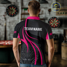 Load image into Gallery viewer, Custom Dart Jersey - Fuchsia &amp; Ebony Panther Power | Personalized Name For Men NYN0325