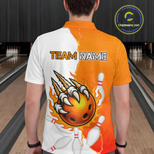 Load image into Gallery viewer, Custom Sharp Claws Bowling Shirt Orange Men Women Team Bowling Flaming Jerseys MBL91