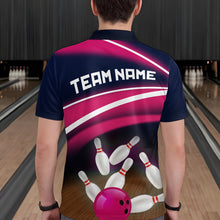 Load image into Gallery viewer, Custom Pink Bowling Jersey Bowling Team Shirts For Men Bowling League Polo &amp; 1/4 Zip HNT163