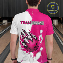Load image into Gallery viewer, Custom Sharp Claws Bowling Shirt Pink Men Women Team Bowling Flaming Jerseys MBL91