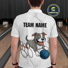 Load image into Gallery viewer, Custom Funny French Bulldog Bowling Men Polo &amp; 1/4 Zip Shirts Bowling Team Jerseys HNT94