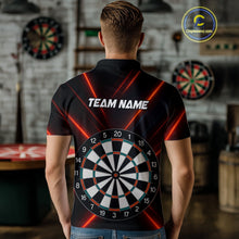 Load image into Gallery viewer, Men's Personalized Darts Shirt With Red Laser Streaks And Dual Dartboards NYN0268