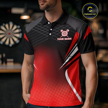 Load image into Gallery viewer, Flaming Dart Arrow In 180 Score Men's Darts Shirt - Custom Name For Dart Players NYN0421