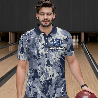 Custom Bowling League Shirts For Men with Name, Personalized Bowling Team Jerseys HNT41