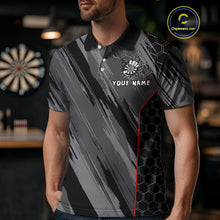 Load image into Gallery viewer, Men’s Custom Darts Shirt - Cracked Dartboard In Grip | Name Personalization NYN0318