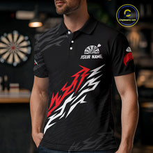 Load image into Gallery viewer, Men's Custom Dart Shirts With Red - White Streaks And Dartboard, Team Jerseys NYN0250