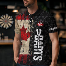 Load image into Gallery viewer, Grunge Vintage Canada Flag Custom Retro Dart Shirts For Men, Pride Team Patriotic Dart Jerseys TDM3691