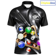 Load image into Gallery viewer, Custom Ball Pool Shirts Grey Billiard Shirt for Men Billiard Team Jersey Billiard League NNT180