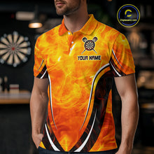 Load image into Gallery viewer, Men's Custom Darts Team Shirts With Explosive Flame Dartboard And Geometric Shapes NYN0298