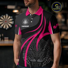 Load image into Gallery viewer, Custom Dart Jersey - Fuchsia &amp; Ebony Panther Power | Personalized Name For Men NYN0325