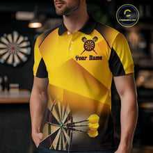 Load image into Gallery viewer, Men's Personalized Dart Shirts With Fire Skull And Yellow Darts Theme NYN0256