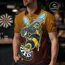 Load image into Gallery viewer, Ferocious Bee Dartboard 3D Funny Darts Shirt For Men - Custom Name &amp; Team Jersey NYN0672