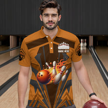 Load image into Gallery viewer, Personalized Bowling Jersey Custom Bowling Team Jersey Bowling Polo Shirt for Men QZT23