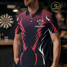 Load image into Gallery viewer, Men’s Custom Dart Shirt, Red-To-Black Color With Lightning Dartboard Dart Jersey NYN0247