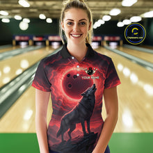 Load image into Gallery viewer, Wolf Bowling Shirts for Team Women Men Custom Bowling Jersey Bowl Polo&amp;1/4 Zip MBL238
