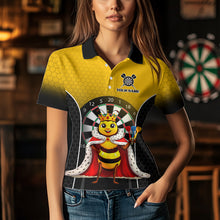 Load image into Gallery viewer, Custom Funny King Bee Dart Shirt Dart Team Jersey for Women Dartboard Polo &amp; 1/4 Zip Shirts NNT164