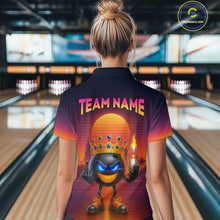 Load image into Gallery viewer, Custom Funny Bowling Jersey for Women Bowling Uniform Polo &amp; 1/4 Zip Bowling Team Shirts HNT129