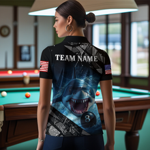 Load image into Gallery viewer, Funny Blue Shark Ball Pool Billiard for Women Billiard Shirts Polo &amp; 1/4 Zip Shirt Team NNT18