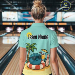 Summer Funny Bowling Jersey for Men and Women Custom Polo Bowling Shirt Bowling League Team Outfit QZT696