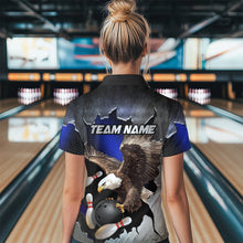 Load image into Gallery viewer, Custom Eagle Blue Bowling Shirt for Men Women Team Eagle Bowling Jersey Shirts MBL77