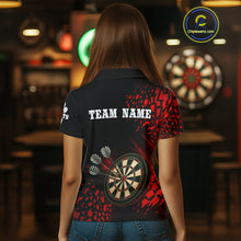 Load image into Gallery viewer, Men's Custom Dart Shirt - 3D Dartboard With Red Geometric Shards, Dart Team Jersey NYN0248