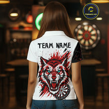 Load image into Gallery viewer, Colorful Splashed Tiger &amp; Dartboard Women's Darts Shirt - Custom Name For Darts Jersey NYN0427