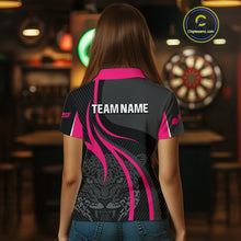 Load image into Gallery viewer, Custom Dart Jersey - Fuchsia &amp; Ebony Panther Power | Personalized Name For Women NYN0325