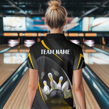Load image into Gallery viewer, Yellow Bowling Shirts for Men Women Team Custom Bowling Polo &amp; Quarter Zip Shirt MBL71