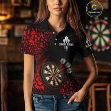Load image into Gallery viewer, Men's Custom Dart Shirt - 3D Dartboard With Red Geometric Shards, Dart Team Jersey NYN0248