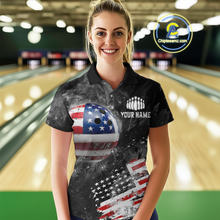 Load image into Gallery viewer, Custom American Flag Bowling Shirts Men Women Team Patriotic Bowling Jersey MBL84
