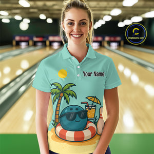 Summer Funny Bowling Jersey for Men and Women Custom Polo Bowling Shirt Bowling League Team Outfit QZT696