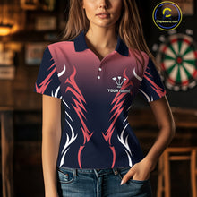 Load image into Gallery viewer, Women’s Custom Dart Shirt, Red-To-Black Color With Lightning Dartboard Dart Jersey NYN0247
