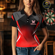 Load image into Gallery viewer, Flaming Dart Arrow In 180 Score Women's Darts Shirt - Custom Name For Dart Players NYN0421