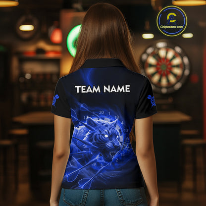 Custom Purple Fantasy Tiger Storm Dart Arrow Darts Polo Shirt For Women Dart Team Jerseys NYN1823