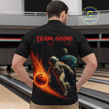 Load image into Gallery viewer, Astronaut Bowling Shirts for Women Men Team Custom Galaxy Bowling Polo and 1/4 Zip MBL171
