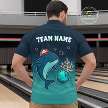 Load image into Gallery viewer, Custom Dolphin Bowling Shirt Summer Bowling Team League Quarter-Zip Bowling Outfit QZT699