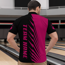Load image into Gallery viewer, Custom Pink Bowling Shirts for Men Women Team Bowling Polo &amp; 1/4 Zip Shirt MBL48