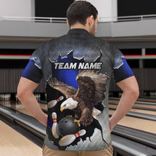 Load image into Gallery viewer, Custom Eagle Blue Bowling Shirt for Men Women Team Eagle Bowling Jersey Shirts MBL77