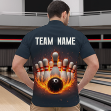 Load image into Gallery viewer, Custom Flaming Bowling Shirt for Men Women Fire Bowling Polo Shirts &amp; Quarter Zip MBL83