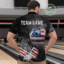 Load image into Gallery viewer, Custom American Flag Bowling Shirts Men Women Team Patriotic Bowling Jersey MBL84