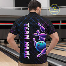 Load image into Gallery viewer, Neon Bowling Custom Men Bowling Shirt Polo &amp; Quarter-Zip Bowling Team Jerseys HNT70