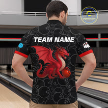 Load image into Gallery viewer, Custom Red Dragon Bowling Shirts for Men Women Team Bowling Polo &amp; Quarter Zip MBL86