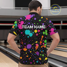 Load image into Gallery viewer, Colorful Watercolor Bowling Shirt for Men Women Custom Team Bowling Polo &amp; Quarter Zip MBL98