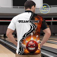 Load image into Gallery viewer, Flaming Angry Bowling Shirts Custom for Men Women Team Bowling Polo Shirts &amp; 1/4 Zip MBL93